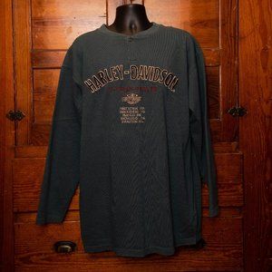 Harley-Davidson XXL V-Twin power, gray-blue shirt